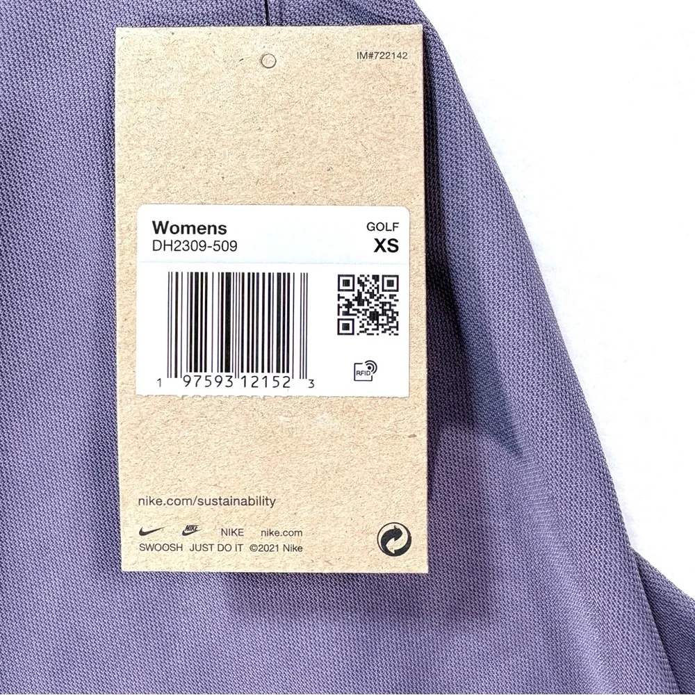 NWT Women's Nike Dri-Fit Size XS 4 Button fitted design Purple Polo Golf Shirt - Picture 5 of 6